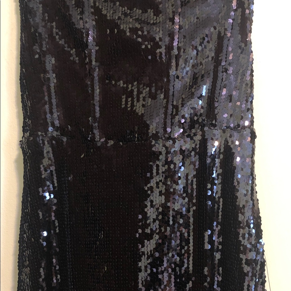 Lulu's Black Sequin Strapless Prom Dress - Picture 10 of 10